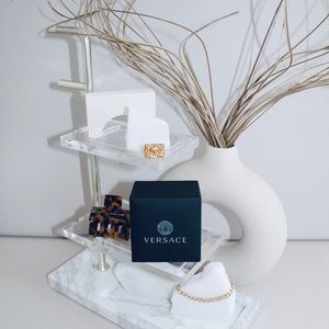 VERSACE Gold Western Barocco Signet Ring